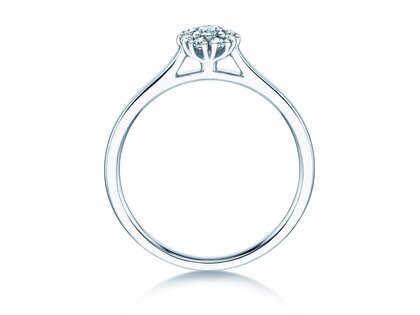Verlobungsring Bloom in 14K Weißgold mit Diamanten 0,22ct G/SI