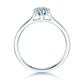 Verlobungsring Bloom in 14K Weißgold mit Diamanten 0,22ct G/SI
