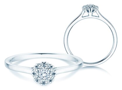 Verlobungsring Bloom in Platin 950/- mit Diamanten 0,22ct G/SI