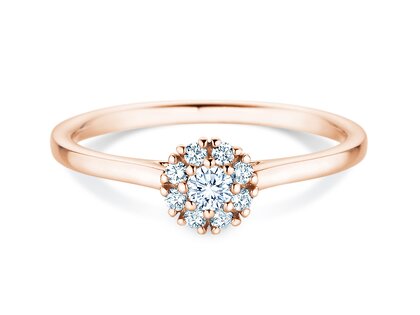 Verlobungsring Bloom in 18K Roségold mit Diamanten 0,22ct G/SI