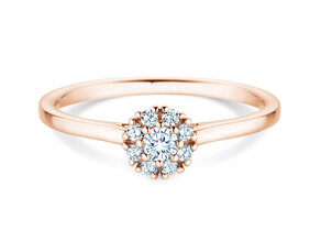 Verlobungsring Bloom in 18K Roségold mit Diamanten 0,22ct G/SI