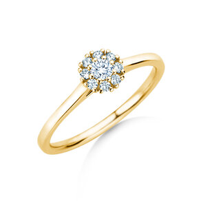 Verlobungsring Bloom in 14K Gelbgold mit Diamanten 0,22ct G/SI