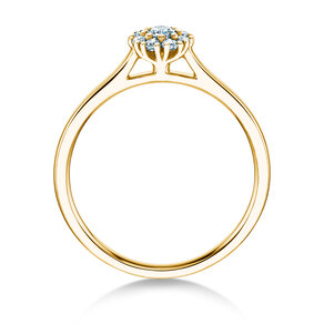 Verlobungsring Bloom in 14K Gelbgold mit Diamanten 0,22ct G/SI