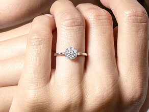 Verlobungsring Bloom in 14K Gelbgold mit Diamanten 0,40ct G/SI