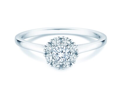 Verlobungsring Bloom in 14K Weißgold mit Diamanten 0,40ct G/SI