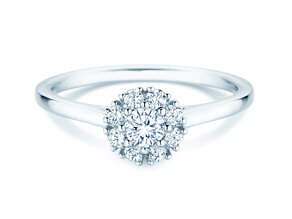Verlobungsring Bloom in 14K Weißgold mit Diamanten 0,40ct G/SI