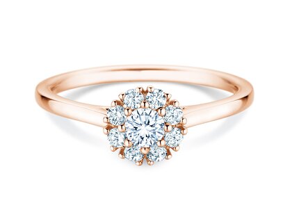 Verlobungsring Bloom in 14K Roségold mit Diamanten 0,40ct G/SI