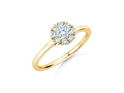 Verlobungsring Bloom in 14K Gelbgold mit Diamanten 0,40ct G/SI