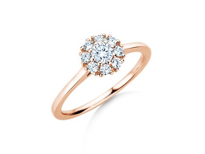 Verlobungsring Bloom in 18K Roségold mit Diamanten 0,49ct G/SI