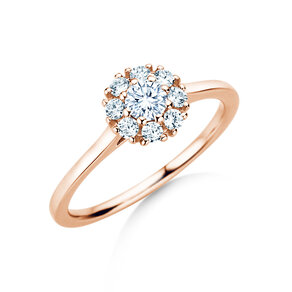 Verlobungsring Bloom in 18K Roségold mit Diamanten 0,49ct G/SI