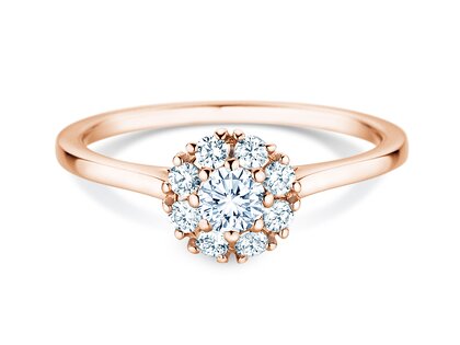 Verlobungsring Bloom in 18K Roségold mit Diamanten 0,49ct G/SI