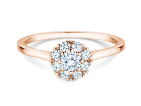 Verlobungsring Bloom in 18K Roségold mit Diamanten 0,49ct G/SI