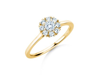 Verlobungsring Bloom in 14K Gelbgold mit Diamanten 0,49ct G/SI