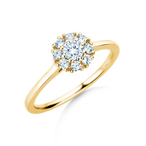 Verlobungsring Bloom in 14K Gelbgold mit Diamanten 0,49ct G/SI