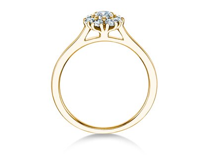 Verlobungsring Bloom in 14K Gelbgold mit Diamanten 0,49ct G/SI