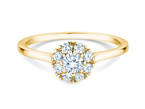 Verlobungsring Bloom in 14K Gelbgold mit Diamanten 0,49ct G/SI