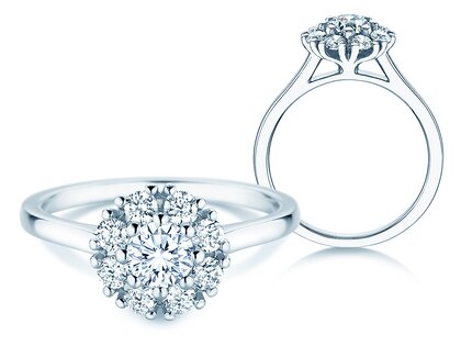 Verlobungsring Bloom in Platin