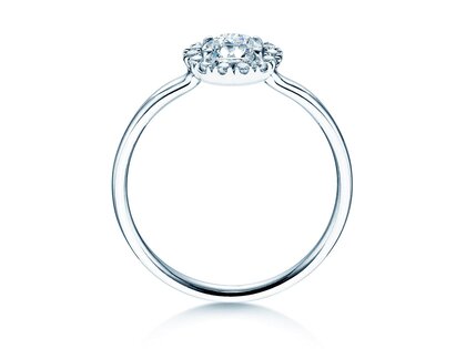 Verlobungsring Flower in 18K Weißgold mit Diamanten 0,77ct G/SI