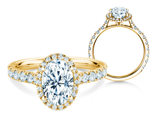Verlobungsring Pure Emotion in 9K Gelbgold mit Labordiamanten 0,61ct E/VS