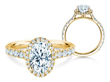 Verlobungsring Pure Emotion in 14K Gelbgold mit Diamanten 0,61ct G/SI