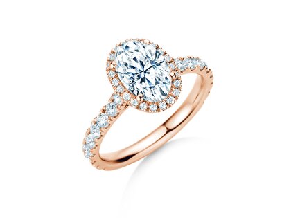 Verlobungsring Pure Emotion in 14K Roségold mit Diamanten 0,61ct G/SI
