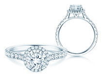 Verlobungsring Pure Infinity in 9K Weißgold mit Diamanten 0,65ct G/SI