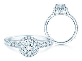 Verlobungsring Pure Infinity in 9K Weißgold mit Diamanten 0,65ct G/SI