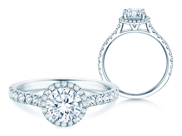 Verlobungsring Pure Infinity in 18K Weißgold mit Diamanten 0,65ct G/SI