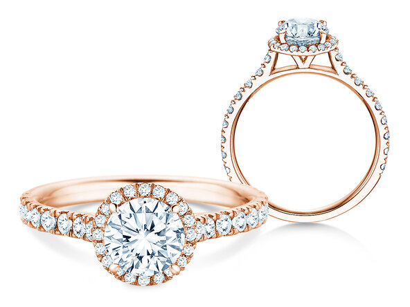 Verlobungsring Pure Infinity in 18K Roségold mit Diamanten 0,90ct G/SI