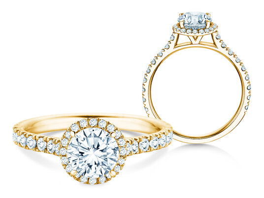 Verlobungsring Pure Infinity in 18K Gelbgold mit Diamanten 0,65ct G/SI