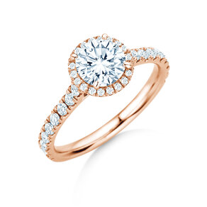 Verlobungsring Pure Infinity in 18K Roségold mit Diamanten 0,90ct G/SI