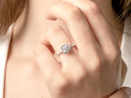 Verlobungsring Pure Life in 14K Weißgold mit Diamanten 0,61ct G/VS