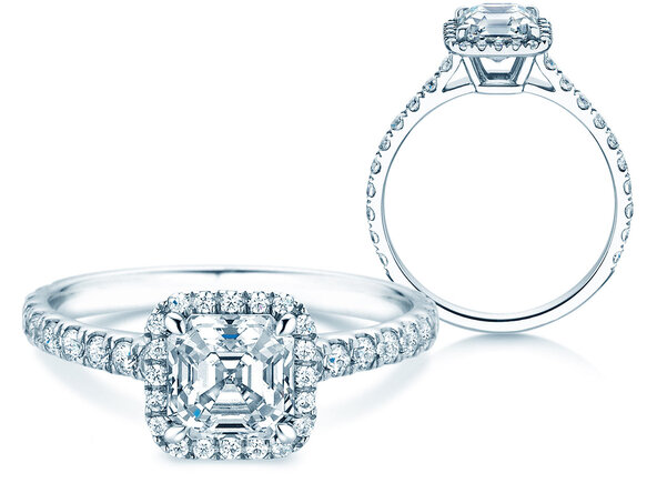 Verlobungsring Pure Life in 14K Weißgold mit Diamanten 0,61ct G/VS