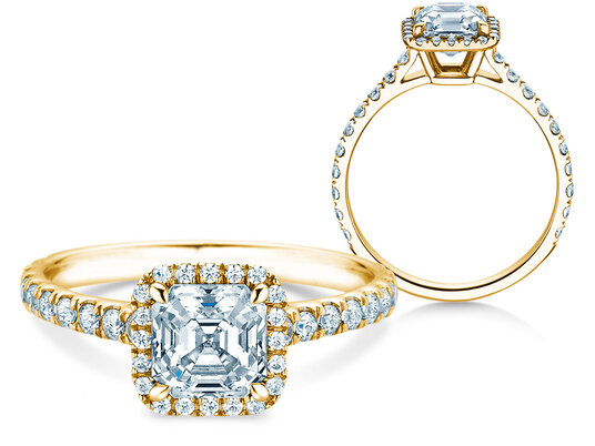 Verlobungsring Pure Life in 9K Gelbgold mit Labordiamanten 0,61ct E/VS