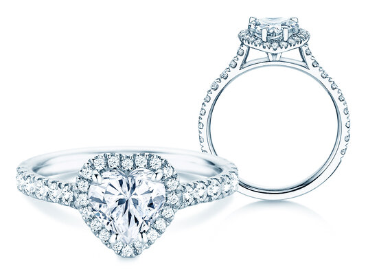 Verlobungsring Pure Love in 14K Weißgold mit Diamanten 0,65ct G/SI