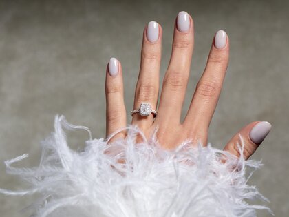 Verlobungsring Radiant Halo Pavé in 14K Weißgold mit Diamanten 2,02ct G/SI