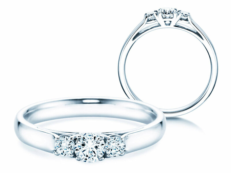 Verlobungsringe 3 Stones Ring mit drei Diamanten kaufen