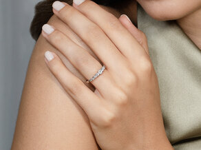 Verlobungsring 9 Diamonds in 14K Roségold mit Diamanten 0,43ct G/SI