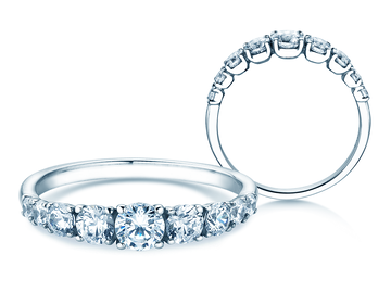 Verlobungsring 9 Diamonds in Weißgold