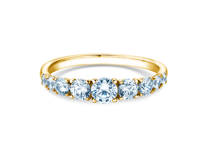 Verlobungsring 9 Diamonds in 9K Gelbgold mit Diamanten 1,00ct G/SI