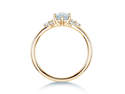 Verlobungsring Blossom in 14K Gelbgold mit Diamanten 0,58ct G/SI