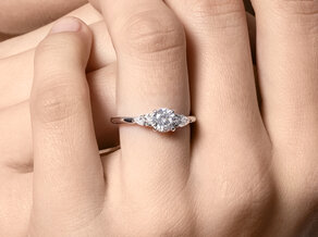 Verlobungsring Allure in 14K Weißgold mit Diamanten 0,41ct G/SI