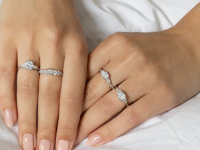 Verlobungsring Allure in 14K Weißgold mit Diamanten 0,41ct G/SI