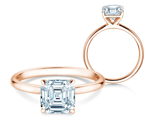 Verlobungsring Asscher Cut Labordiamant