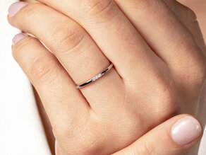 Verlobungsring Unity in 14K Weißgold mit Diamanten 0,02ct G/SI
