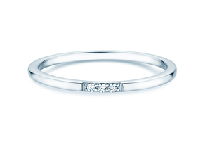 Verlobungsring Unity in 14K Weißgold mit Diamanten 0,02ct G/SI