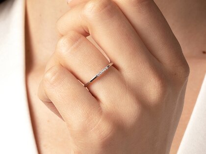 Verlobungsring Unity in 18K Roségold mit Diamanten 0,04ct G/SI