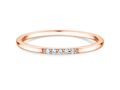 Verlobungsring Unity in 18K Roségold mit Diamanten 0,04ct G/SI