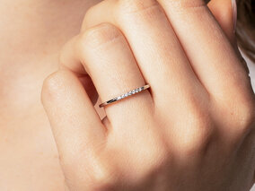 Verlobungsring Unity in 9K Weißgold mit Diamanten 0,05ct G/SI
