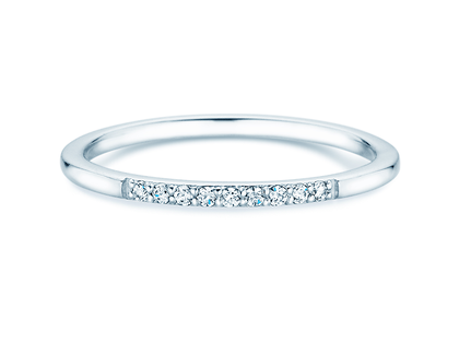 Verlobungsring Unity in 14K Weißgold mit Diamanten 0,07ct G/SI